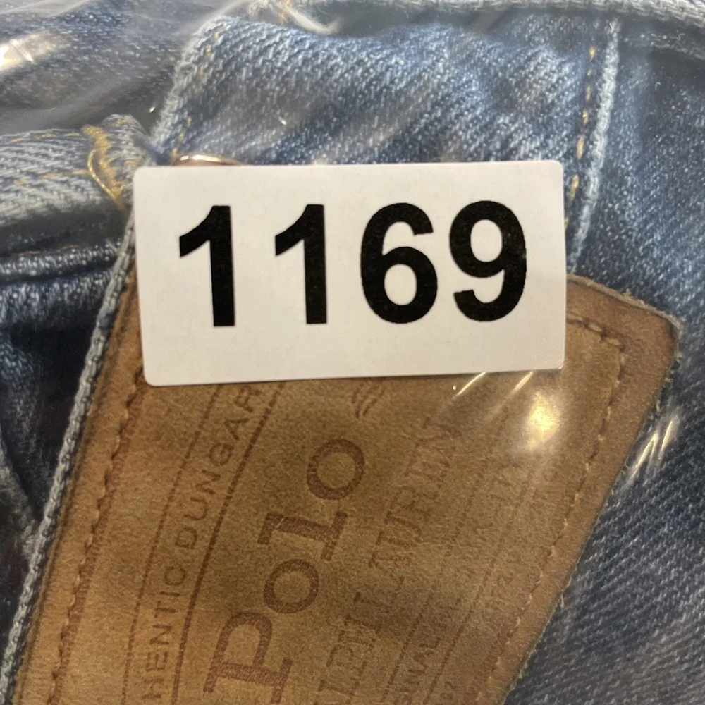 Polo Ralph Lauren Jeans Mens 44x30 Blue Straight Leg Classic Denim RL Embroidery